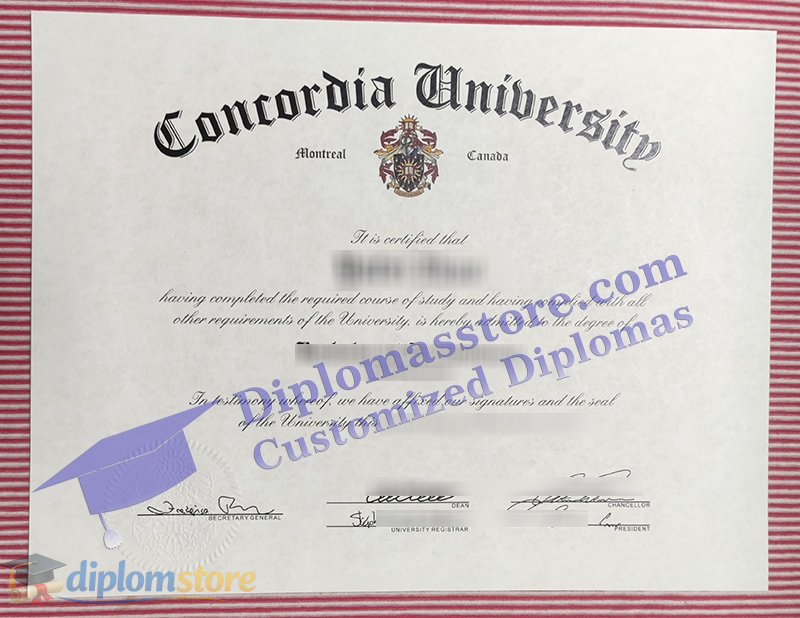 Concordia University diploma