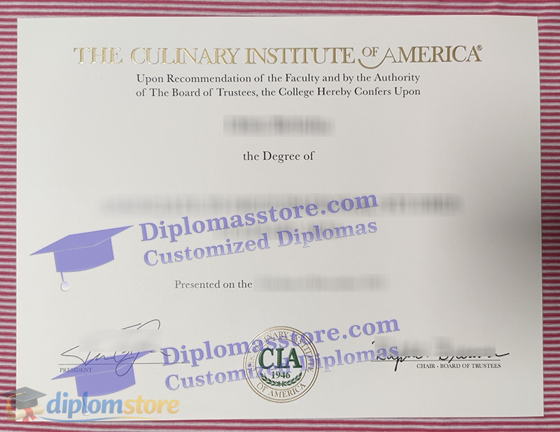 Culinary Institute of America diploma