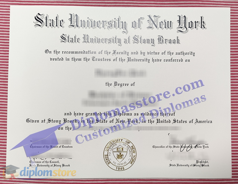 Stony Brook University diploma