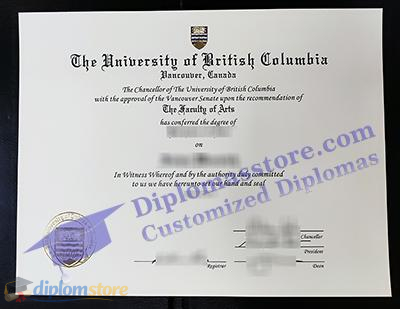 University of British Columbia Credentials, Novelty UBC Qualification,