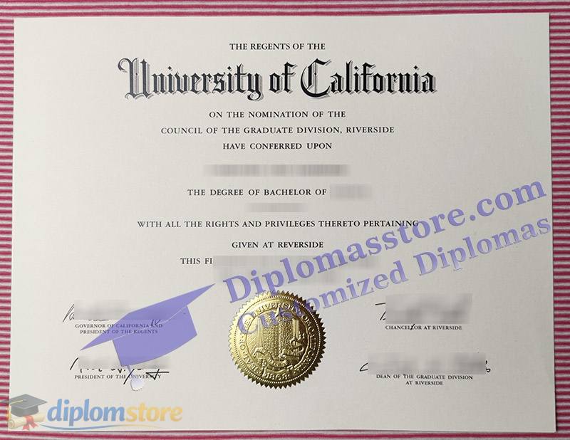UC Riverside diploma