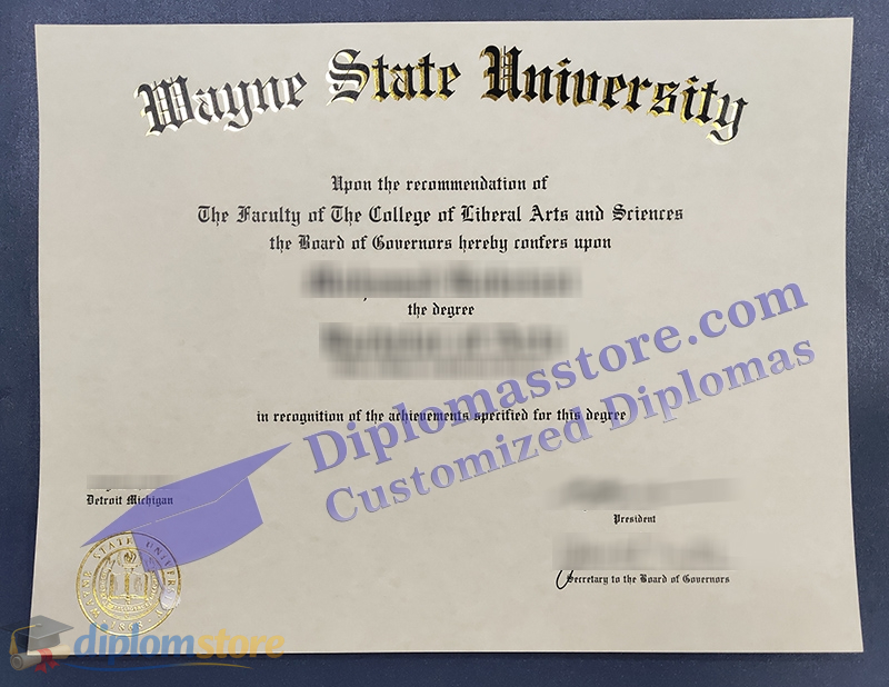 Wayne State University diploma