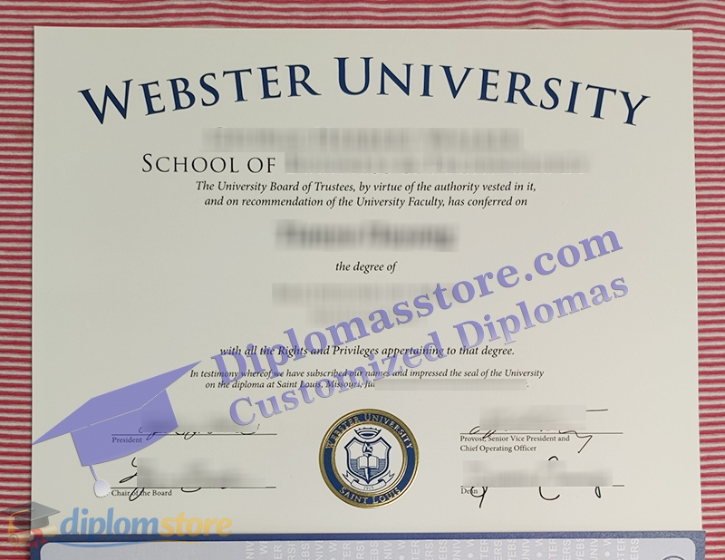 Webster University diploma