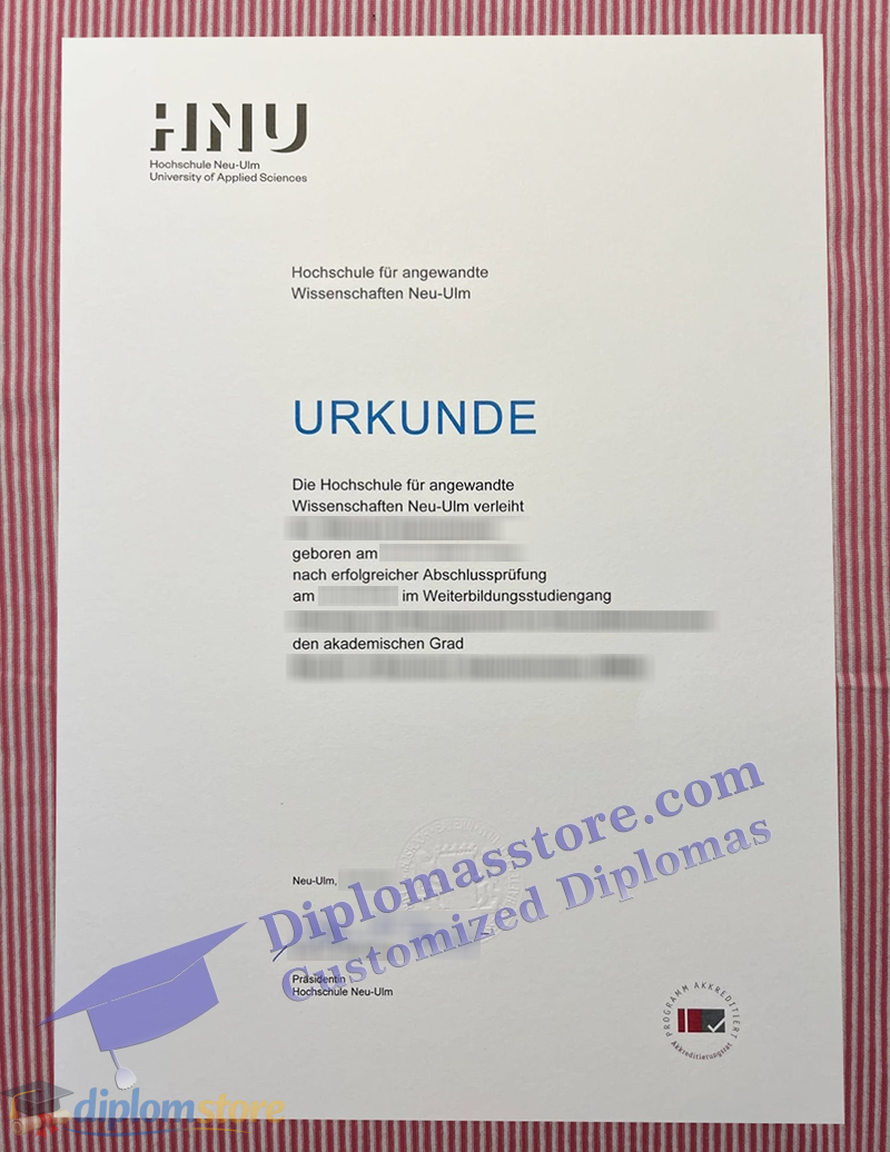 Hochschule Neu-Ulm urkunde