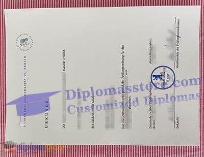 Humboldt-Universität zu Berlin urkunde Credentials