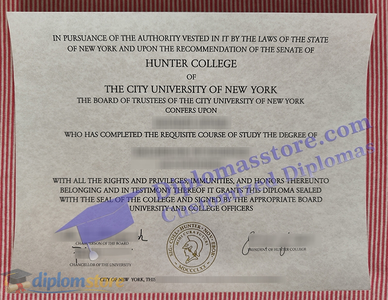 Hunter College diploma
