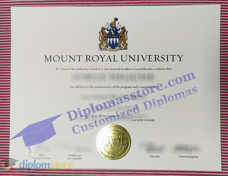 Mount Royal University diploma