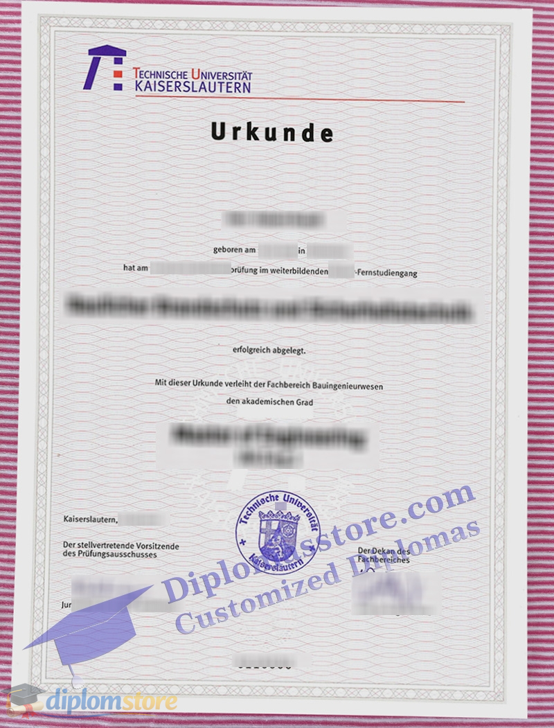 Technische Universität Kaiserslautern urkunde