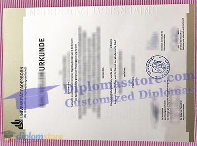 Universität Paderborn urkunde Credentials