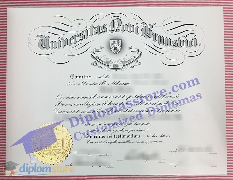 University of New Brunswick diploma