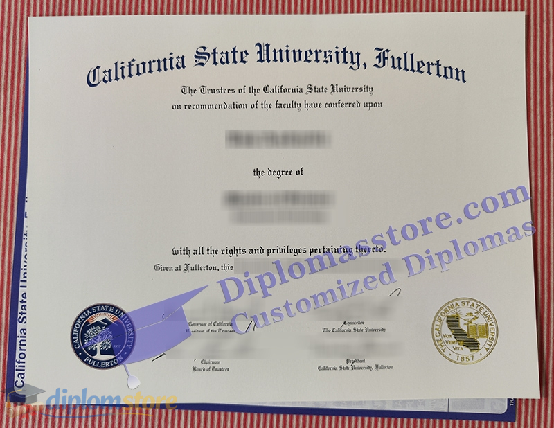 Cal State Fullerton diploma, CSUF Credentials,