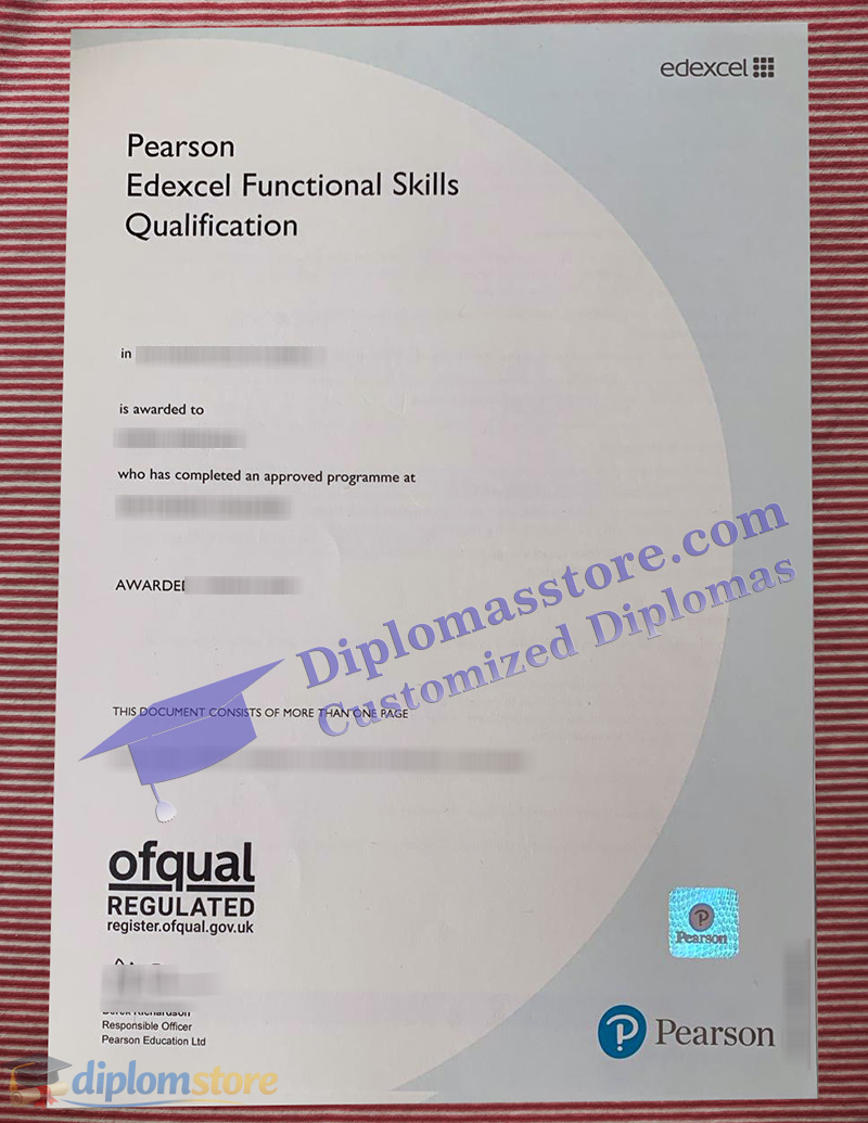 Edexcel Functional Skills certificate