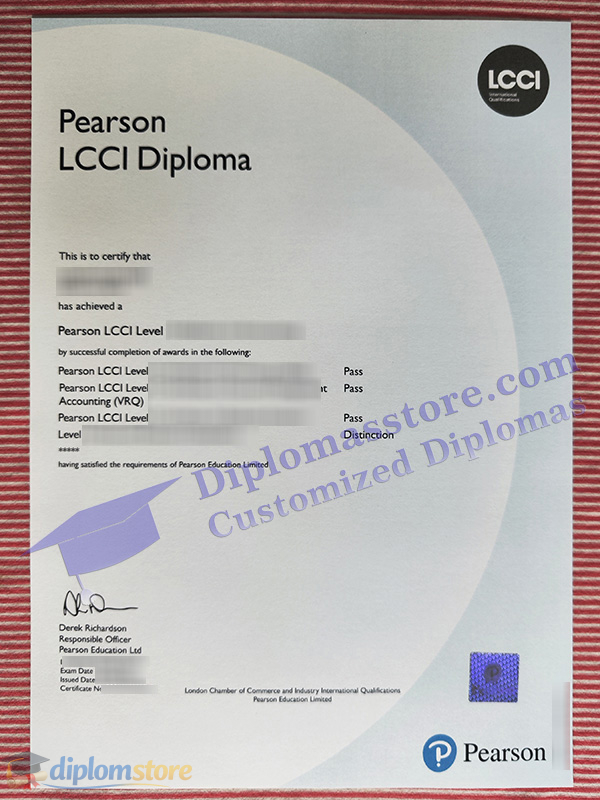 Pearson LCCI diploma