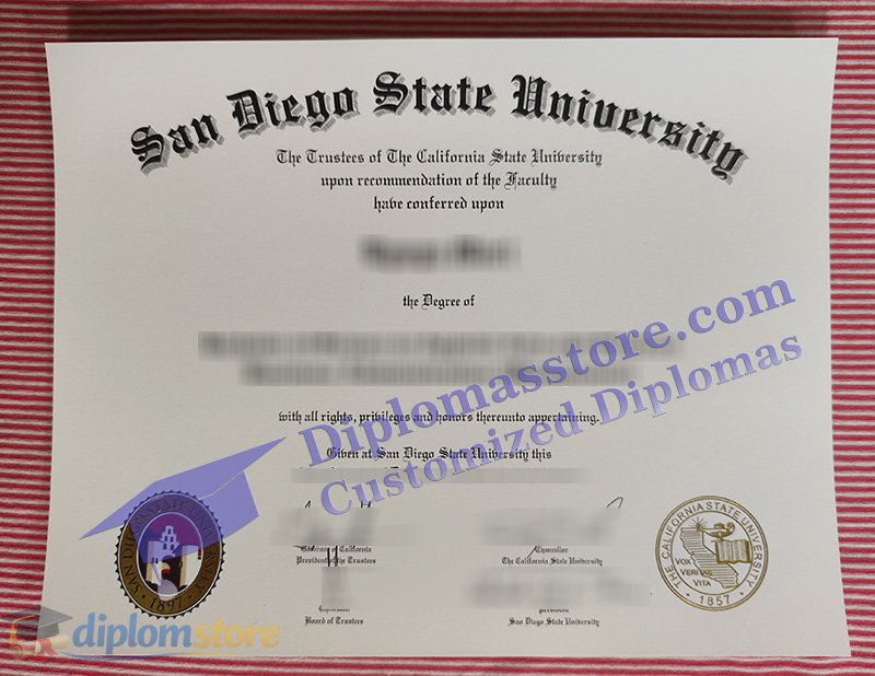 San Diego State University diploma