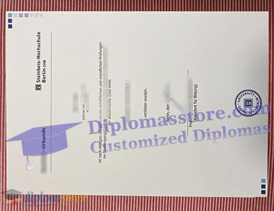 Steinbei-Hochshule Berlin urkunde Credentials