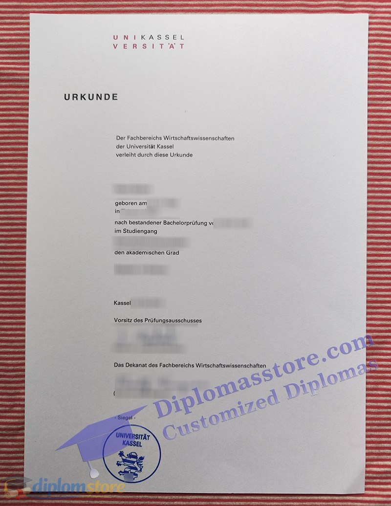Universität Kassel urkunde
