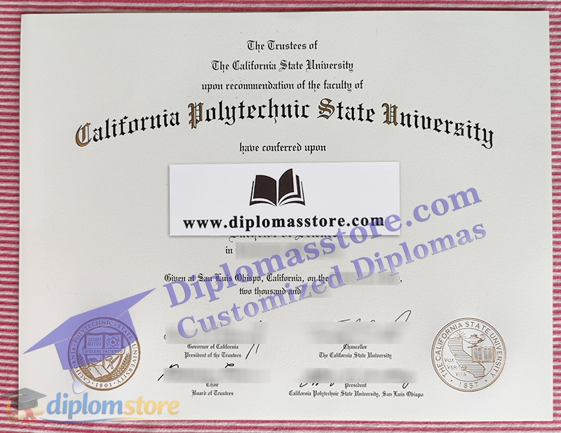 California Polytechnic State University diploma