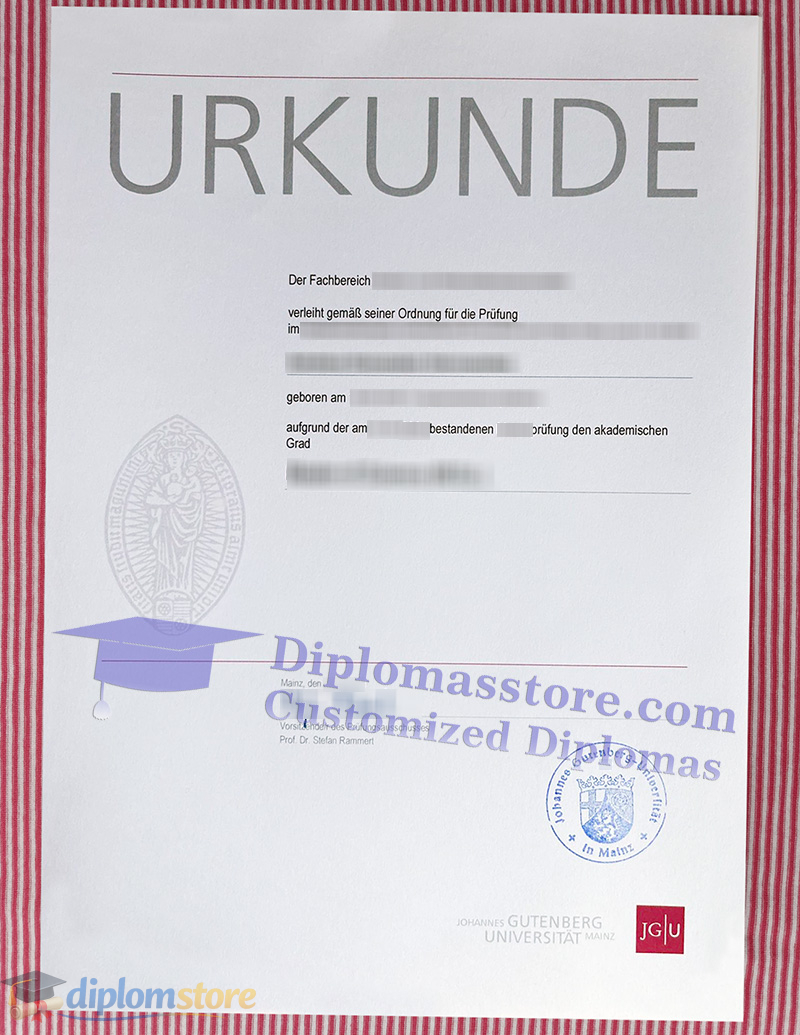 JGU Mainz urkunde