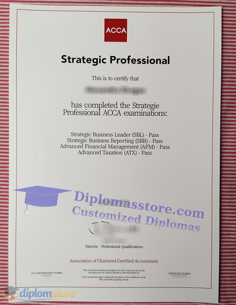 ACCA Strategic Professional certificate