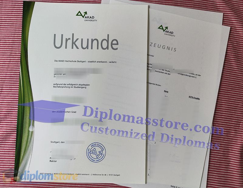 Akad University zeugnis, Akad University urkunde,