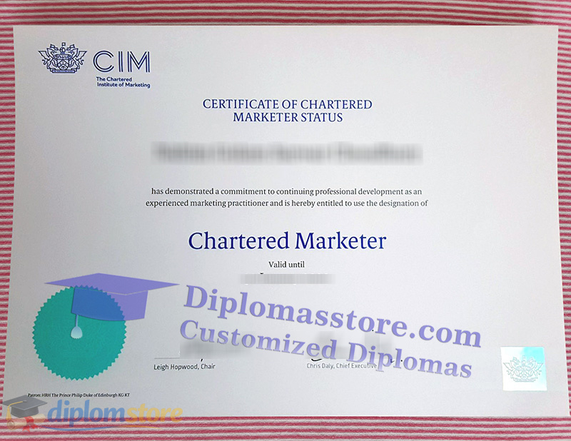 CIM Chartered Marketer certificate