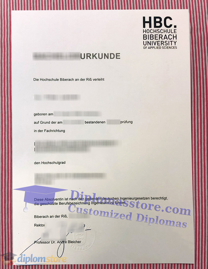 Hochschule Biberach urkunde