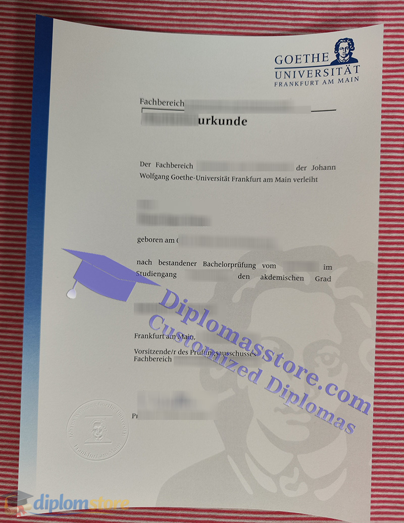 Goethe-Universität Frankfurt urkunde