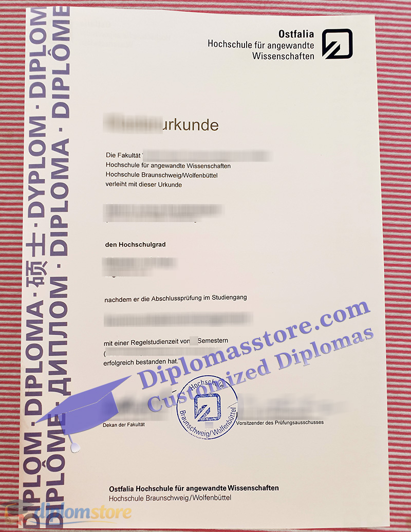 Ostfalia Hochschule urkunde