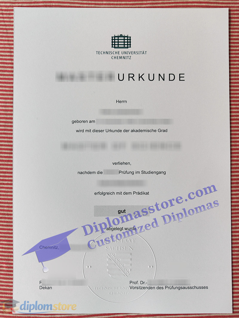 Technische Universität Chemnitz urkunde