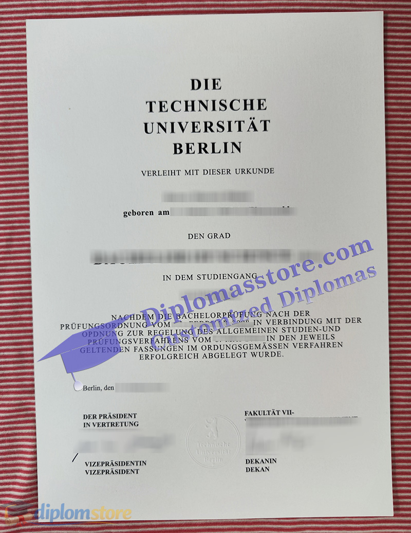 Technische Universität Berlin urkunde