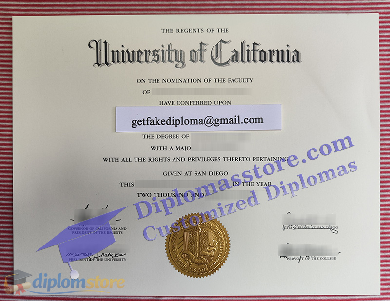 UC San Diego diploma