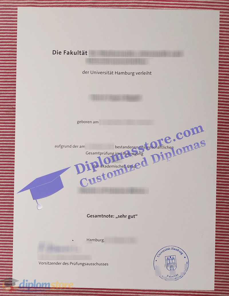 Universität Hamburg urkunde
