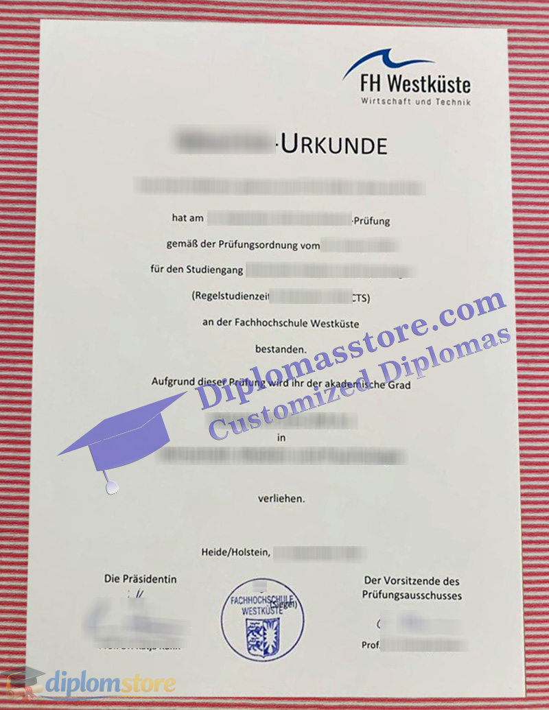 FH Westküste urkunde