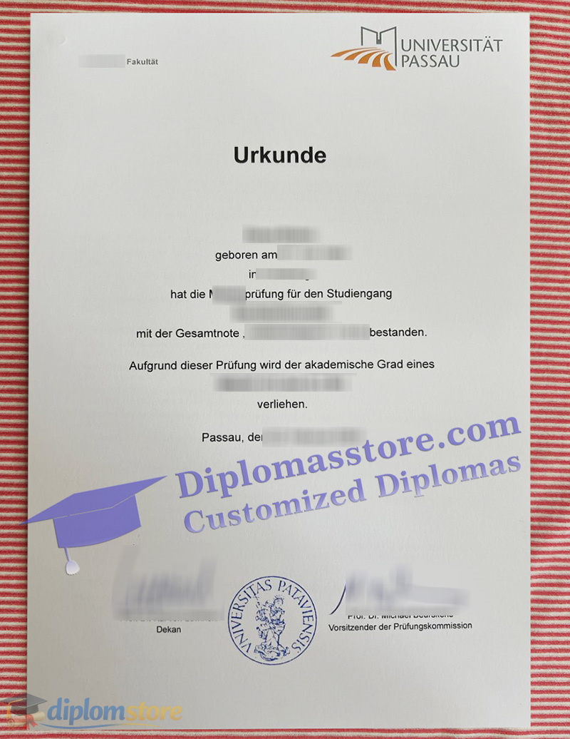 Universität Passau urkunde, Universität Passau Qualification,