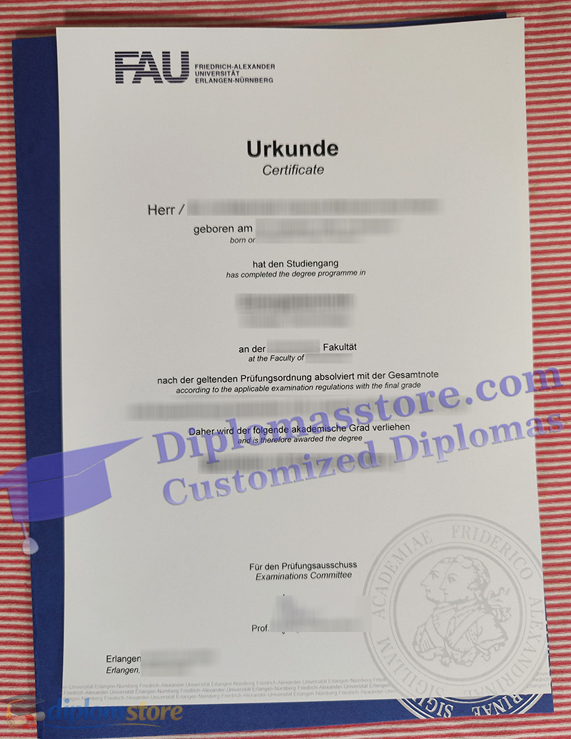 FAU Erlangen-Nürnberg urkunde