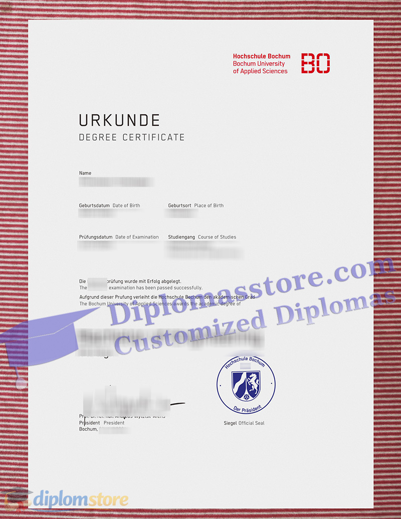 Hochschule Bochum urkunde
