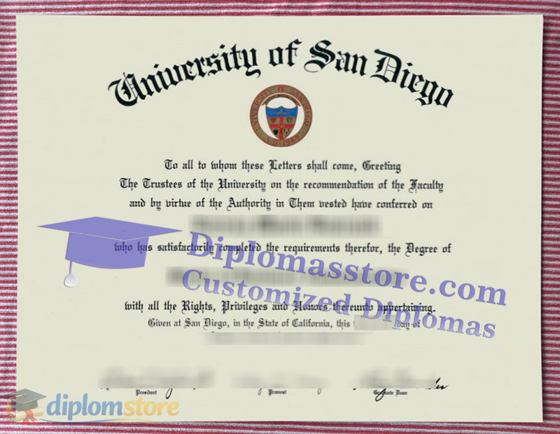 University of San Diego diploma