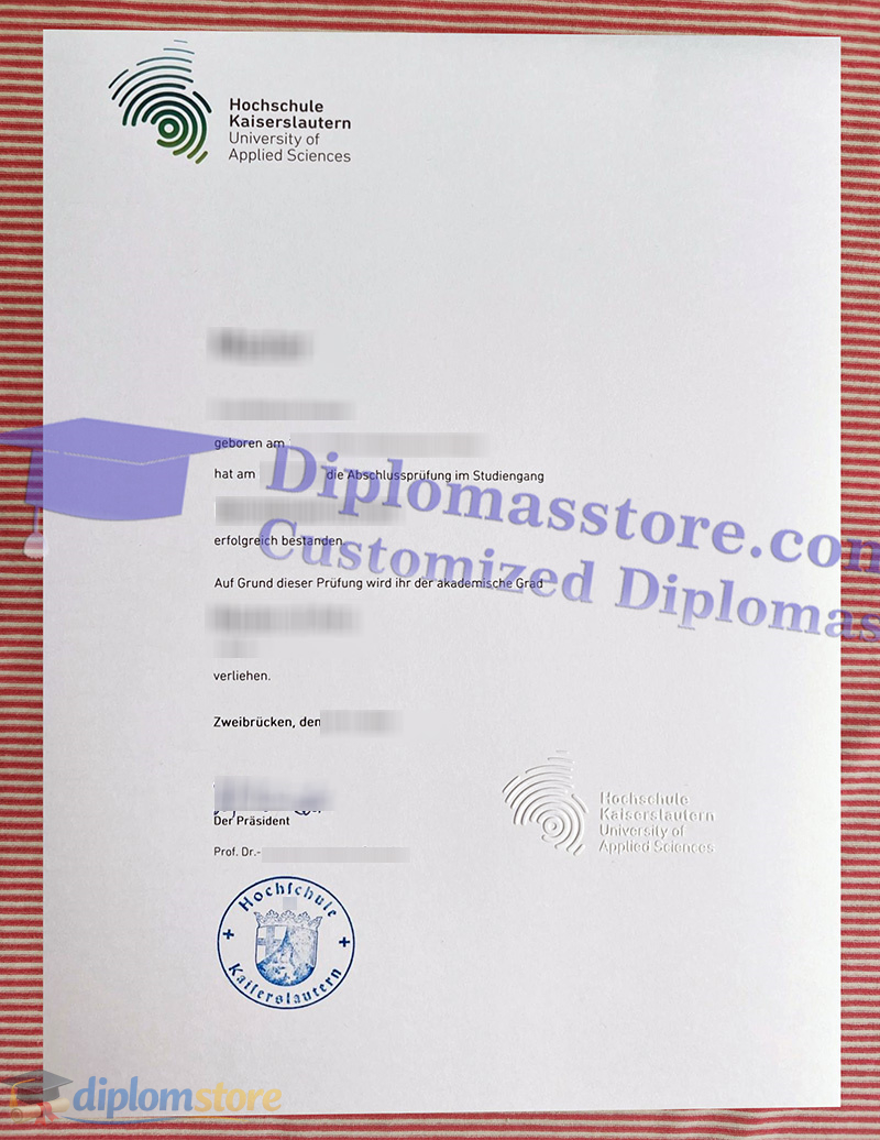 Hochschule Kaiserslautern urkunde