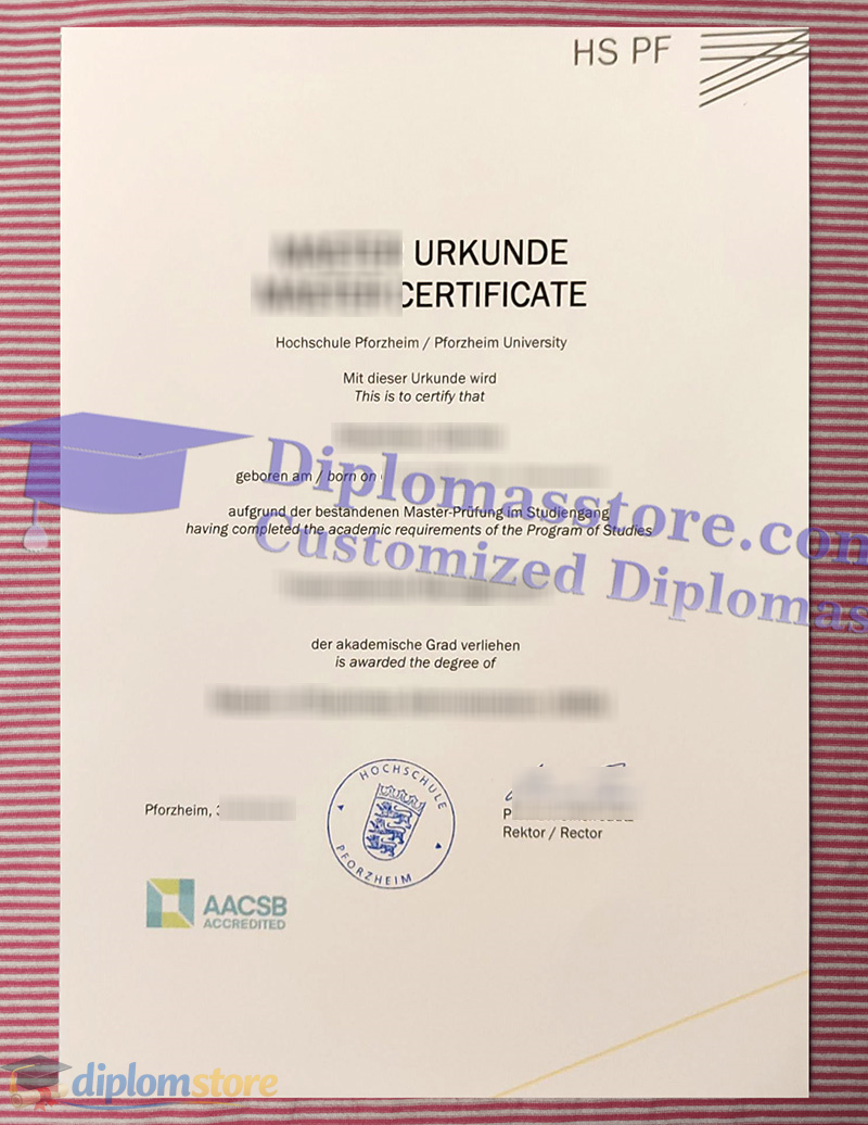 Hochschule Pforzheim urkunde, Hochschule Pforzheim Qualification,