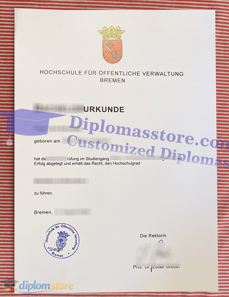 HfÖV Bremen urkunde