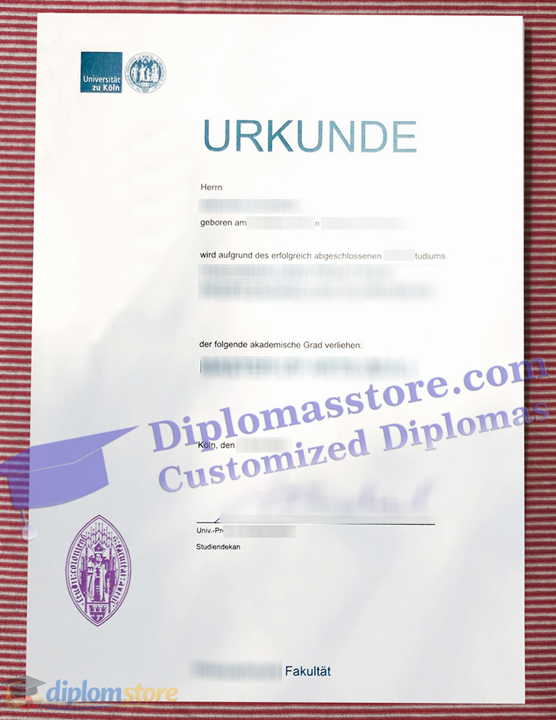 Universität zu Köln urkunde