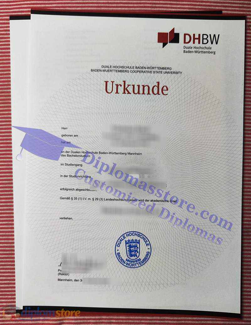 Duale Hochschule Baden-Württemberg urkunde