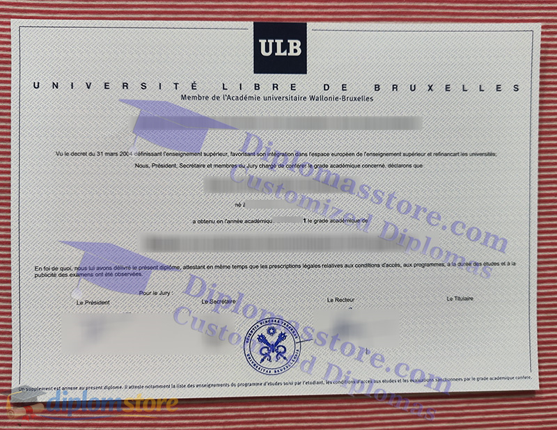 Université Libre de Bruxelles diploma