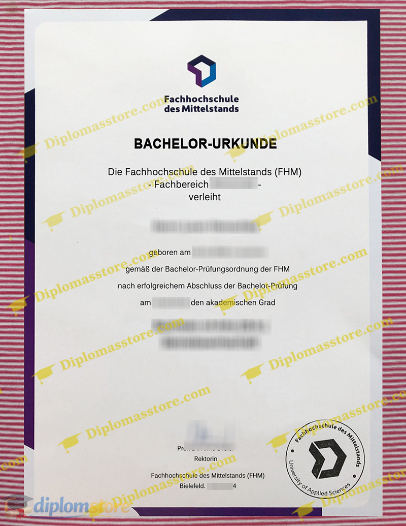 Fachhochschule des Mittelstands urkunde