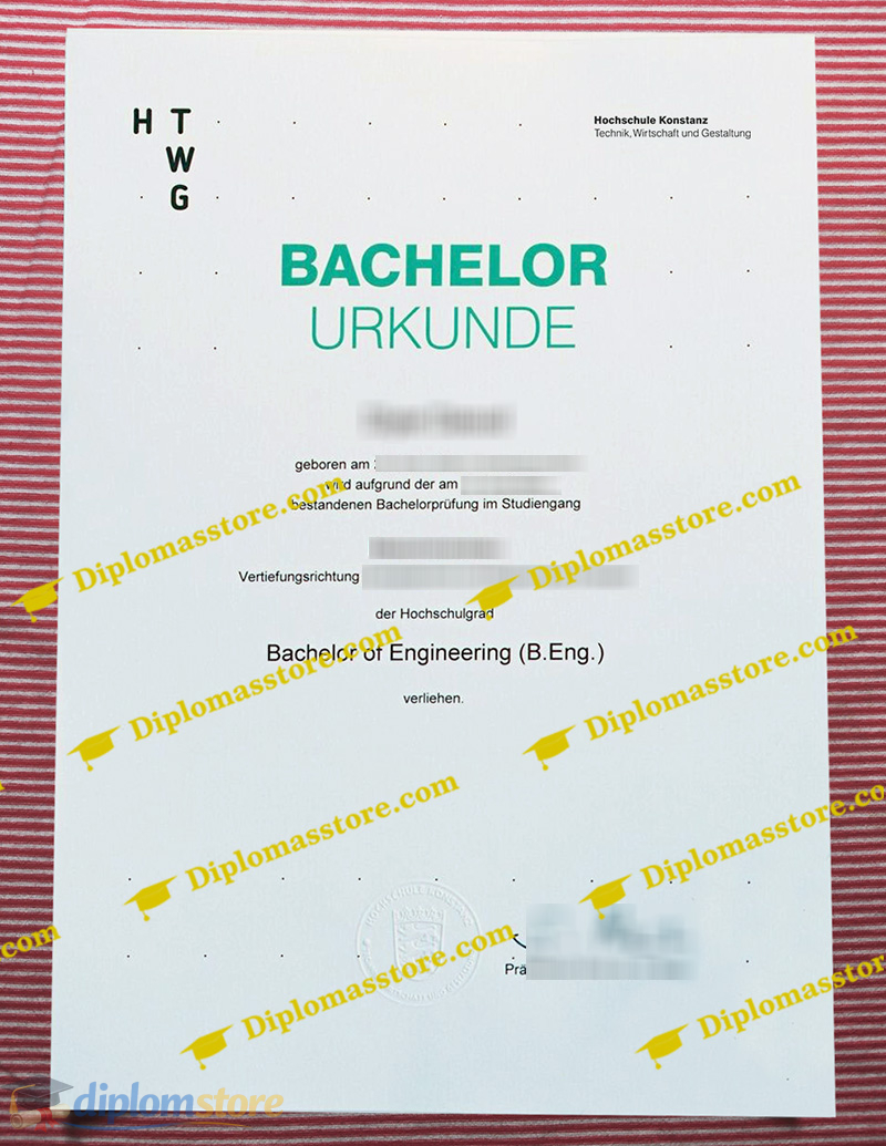 Hochschule Konstanz urkunde, HTWG Qualification,