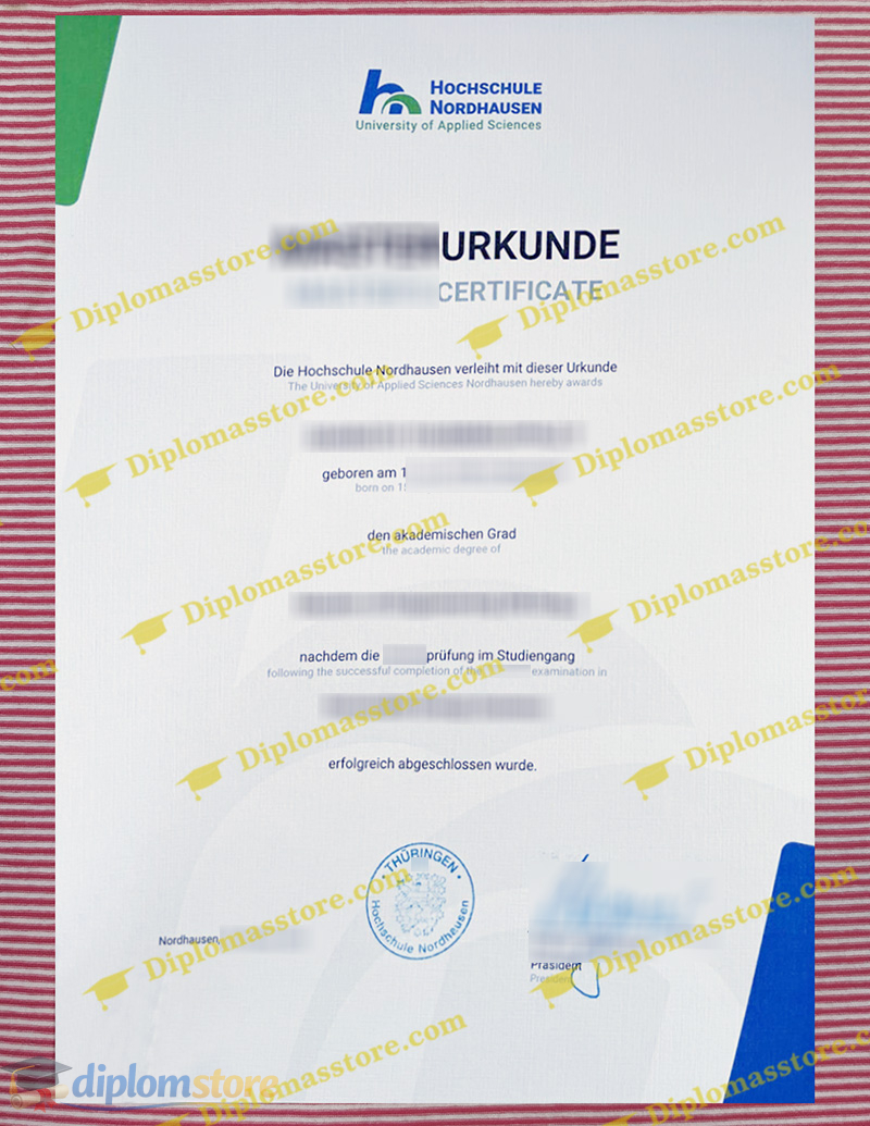 Hochschule Nordhausen urkunde, Hochschule Nordhausen Qualification,