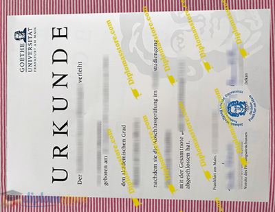 Goethe-Universität urkunde 2025