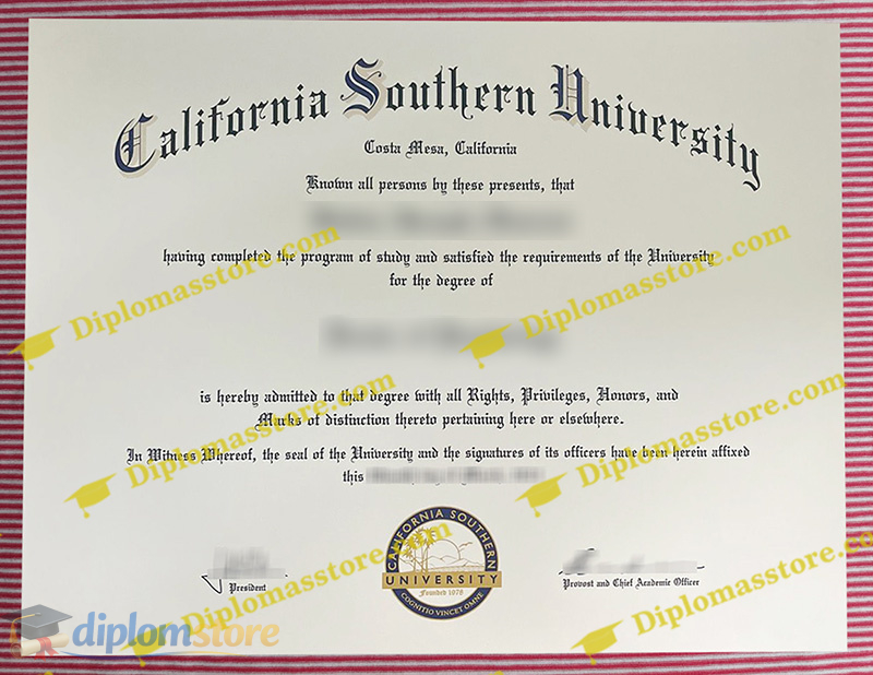 California Southern University Credentials, California Southern University Qualification,