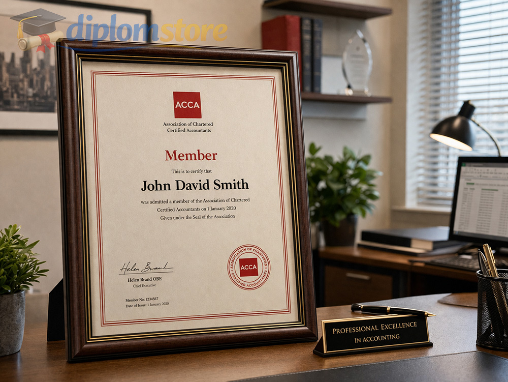 ACCA certificate for display