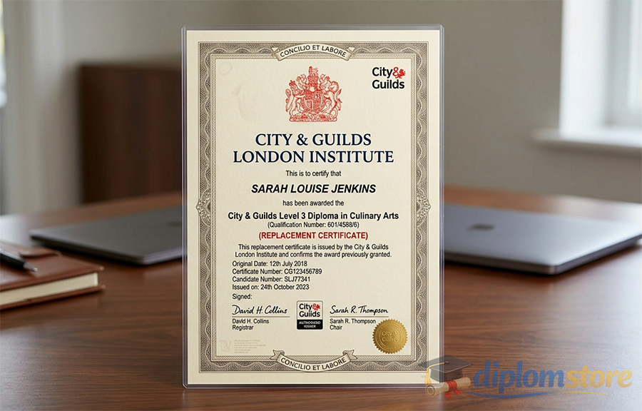 City & Guilds Certificate Replacement